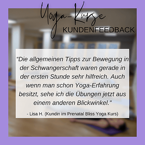 Feedback Prenatal Bliss Yoga_Lisa H. (Kundin)